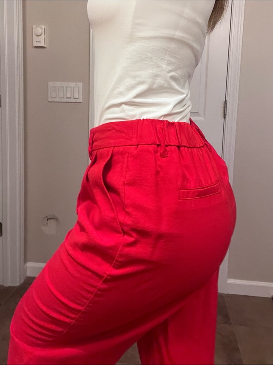 a new day Pants - High-Waisted Red Women's Relaxed Trousers pants